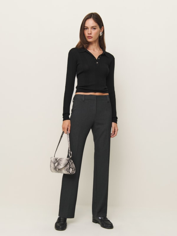 Kelly Low Rise Pant - Dark Charcoal